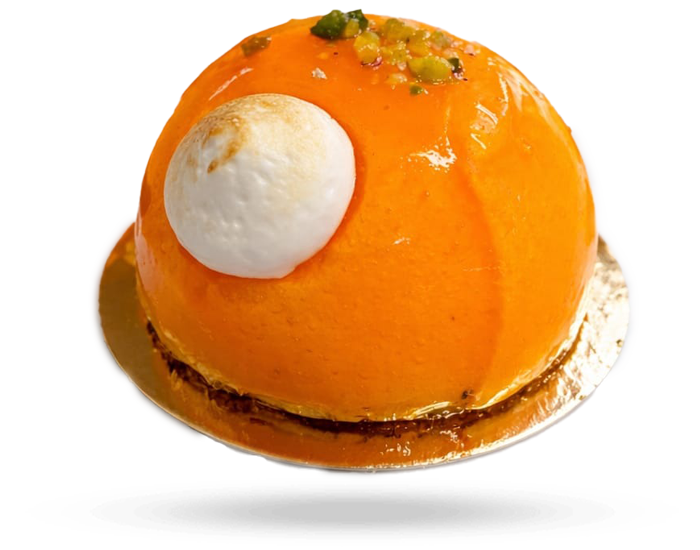 Confitería Vidal, pasteles especiales. Bomba de mandarina